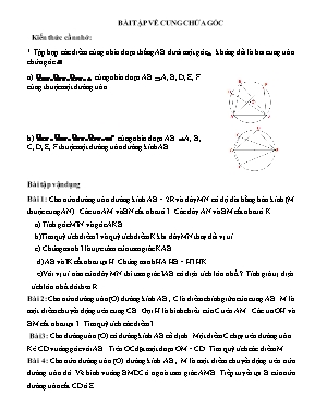 Toán 9 - Bài tập về cung chứa góc